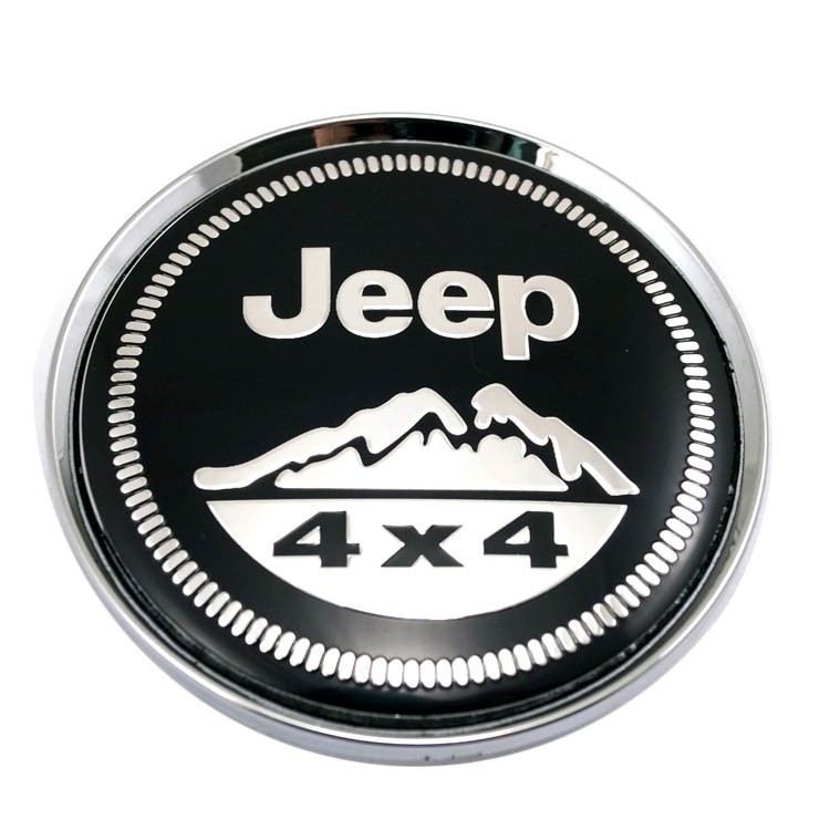Заглушка литого диска со стикером Jeep 4x4 (64/60/6) черный 
