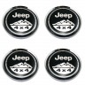 комплект колпачков центрального отверстия со стикером Jeep 4x4 (64/60/6) черный