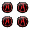 Колпачок ступицы Acura (63/59/7) красный и черный