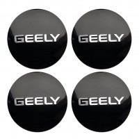 Изображение товара Наклейки на диски Geely 60 мм сфера черные тюнинговые 