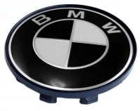 Изображение товара Колпачок на литые диски BMW 58/50/11 черный/хром