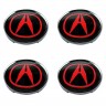 Колпачки на диски Acura 65/60/12 красный и черный