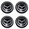 заглушка литого диска Mazda (63/58/8) черный+хром комплект
