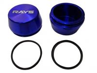 Изображение товара Заглушка литого диска Rays 56-58 мм металл конус BLUE