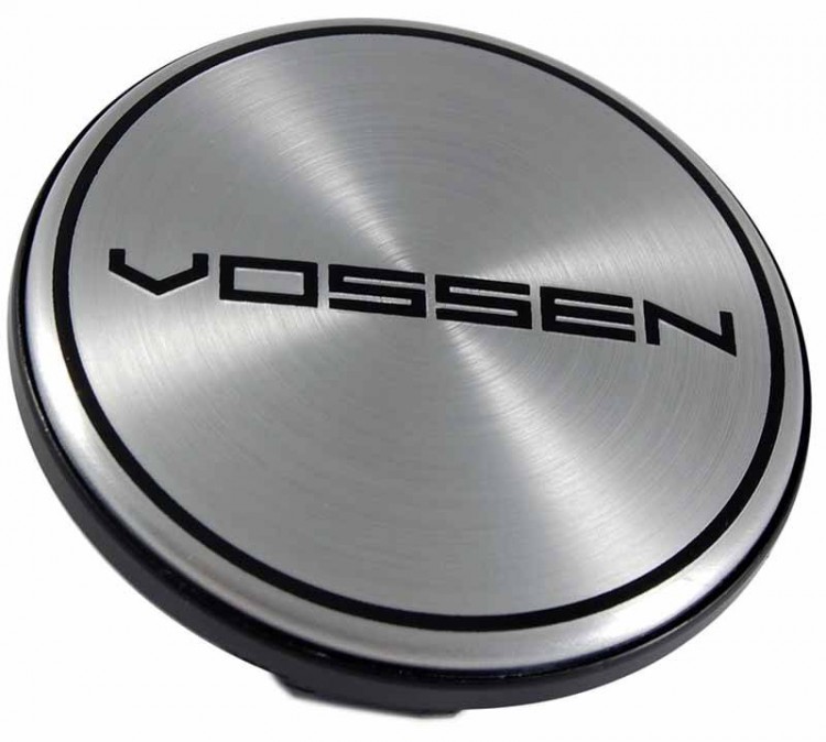 Колпачок ступицы VOSSEN 70/58/13 серебро с черным