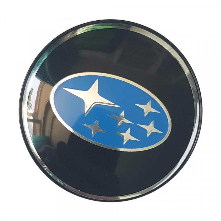Колпак литого диска Subaru 68/65/12 черный с синим