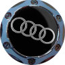 Колпачок на диски Audi  64/56/9 хром-черный конус