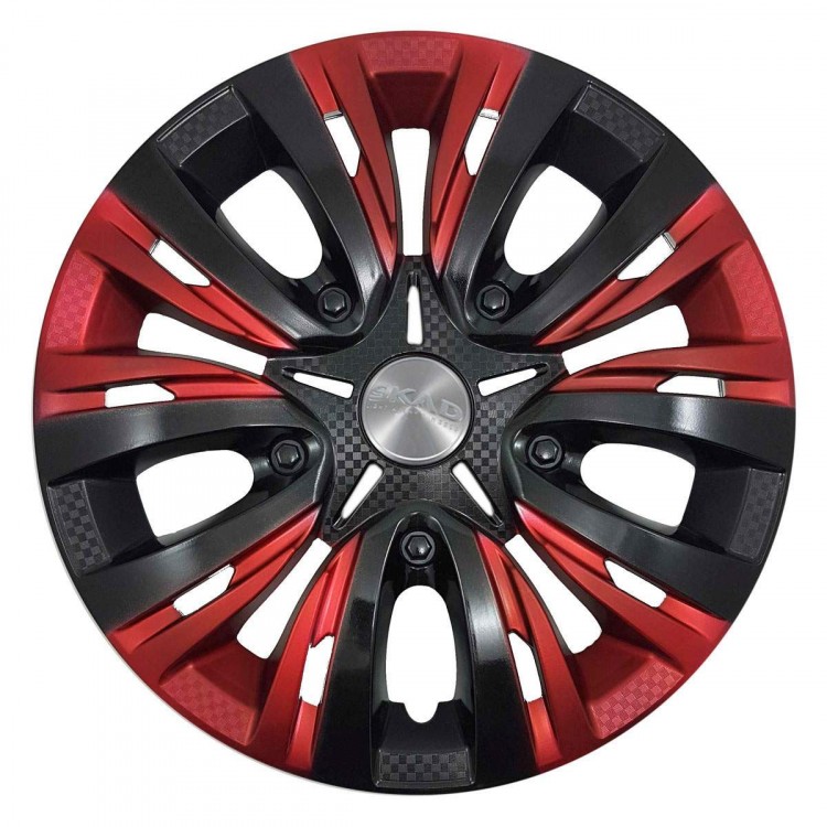 Колпак колеса SKAD Lion Carbon Red Mix 15