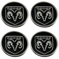 Изображение товара Наклейки для дисков Dodge 60 мм black/chrome металлизированные