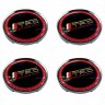 Колпачок на диск Toyota TRD 59/50.5/9 черный и красный 