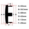 Колпачки на диски Chevrolet 65/60/12 