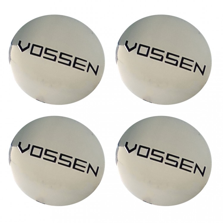 Наклейки на диски Vossen 54 мм сфера серебристые